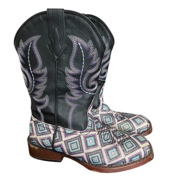 Roper Glitter Diamond Cowboy Boots 2 - Picture 2 of 7